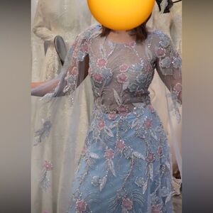 BEAUTIFUL CAPE SLEEVE GOWN